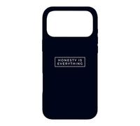 Honesty Is Everything Minimalist White Box Typography Text Case for iPhone 17 Pro Max