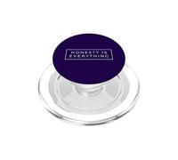 Honesty Is Everything Minimalist White Box Typography Text PopSockets PopGrip for MagSafe