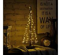 HONESTY Mini Christmas Tree, Decorative Lights for Home/Decoration/Party/Wedding, USB or Battery Powered, 16.73Inch 85LED Light Tree, Inside Black L& Nice Decorations for your rooms,Inside Black L