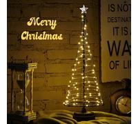 HONESTY Mini USB Retractable Christmas Tree - 16.7" Height x 6.3" Width - Perfect Shining Indoor Decoration for Home, Hotel, Bar & Office - Festive Holiday Accessory(XL)