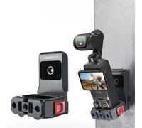 HoneTeek Magnetic Mount Cage for DJI Osmo Pocket 4/3, 180° Adjustable Aluminum Alloy Expansion Adapter with Cold Shoe, 1/4" Thread, GoPro Adapter, Strong N52 Magnets