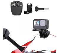 HoneTeek Motorcycle Windshield Clip Mount, Aluminum Alloy Action Camera Holder for GoPro Hero 13/12/11/10/9/8, Insta360 X4/X3, DJI Osmo Action 4/5 Pro - Quick Release, Anti-Scratch Silicone Pad