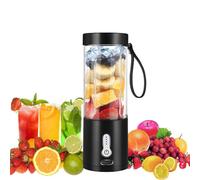 HoneTeek Portable Blender, Small Smoothie Blender for Shakes and Smoothies with 6 Sharp Blade,USB Rechargeable Mini Juicer BPA Free, Portable Juicer for Gyms Office Travel Outgoing (Black)