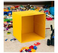 (Honey) 6pc Foldable Fabric Cube Storage Boxes Collapsible Kids Toys Organiser