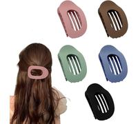 HONEY ACCESSORIES-Pack of 4, Flat Claw Clips,Matte Lay Flat Claw Clips, Strong Hold Hair Clips for All Hair Types, French Hair Claw Clips, Vintage Elegant Acrylic Duckbill Hair Clips Set | Hair