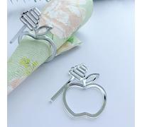 Honey & Apple Pack of 12 Acrylic Napkin Ring Holder, Rosh Hashanah Jewish (Mirror Gold)