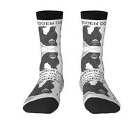 Honey Badger Color-Clash Mid-Calf Socks - Bold Full-Print Design With Black Toe Contrast For Unmatched Style And Comfort