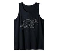 Honey Badger Constellation Animal Line Art Geometric Tank Top