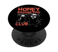 Honey Badger Dad Club Ratel Men Father's Day PopSockets Adhesive PopGrip
