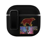 Honey-Badger Don T Care Case Cover Compatible with AirPods 4th Generation Hard Skin Protection