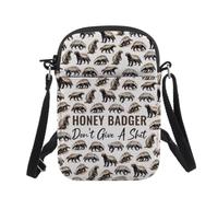 Honey Badger Don't Give a Shit Crossbody Bag Wildlife Animal Lover Gift
