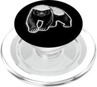 Honey Badger Graphic Fierce Wildlife Predator Animal PopSockets PopGrip for MagSafe