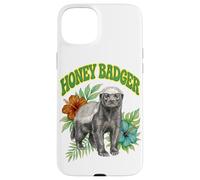 Honey Badger Groovy Floral Watercolor Boho Honey Badger Case for iPhone 15 Plus