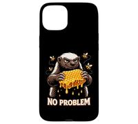 Honey Badger Honeycomb Mascot Graphic Design Case for iPhone 15 Plus