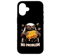 Honey Badger Honeycomb Mascot Graphic Design Case for iPhone 16