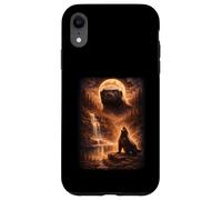Honey Badger Howling At Moon Vintage Funny Mystic Case for iPhone XR