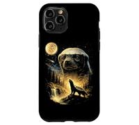 Honey Badger Howling to The Moon Meme Funny 90s Honey Badger Case for iPhone 11 Pro