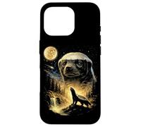 Honey Badger Howling to The Moon Meme Funny 90s Honey Badger Case for iPhone 16 Pro