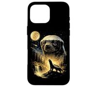 Honey Badger Howling to The Moon Meme Funny 90s Honey Badger Case for iPhone 16 Pro Max