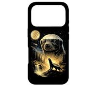 Honey Badger Howling to The Moon Meme Funny 90s Honey Badger Case for iPhone 17 Pro