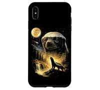 Honey Badger Howling to The Moon Meme Funny 90s Honey Badger Case for iPhone XS Max