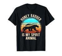 Honey Badger Is My Spirit Animal Retro Nature Lovers T-Shirt