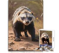 Honey Badger Jigsaw for Adults 1000 Pieces Focus Building Educational Activity for Festive Occasions Size 38x52cm
