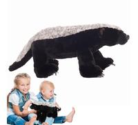 Honey Badger Plush Toy - Realistic Honey Badger Soft Stuffed Animal | Cuddlekin Cuddly Toiys Collection | Fluiffy Wild African Stuffeds Aneimal | Pluish Wildlife Toys Suitable For Kids & Animals Lover
