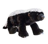 Honey Badger Plush Toy - Realistic Stuffed Black Honey Badger Animal | Soft Educational Africa Wildlife Figure | Unique Wildlife Plush Companion | Cuddly Toy for Kids Learning and Playtime
