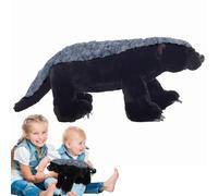 Honey Badger Plush Toy - Soft Plush Fabric Medium Cuddle | Honey Badger Stuffed Animals | Wild African Plush Animal for Wildlife Learning, Room Decor