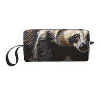 Honey Badger Printed Makeup Bag Simple Travel Cosmetic Bags Waterproof Cosmetic Case Toiletry Bag Organizer for Women Mom Girls