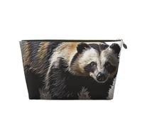 Honey Badger Printed Travel Cosmetic Bags with Gold Zipper Makeup Organizer Cosmetic Case Toiletry Bag for Women Mom Girls