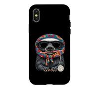 Honey Badger Ratel Granny Square Crochet Yarn Crocheting Case for iPhone X/XS