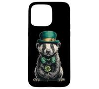 Honey Badger Ratel St. Patricks Day Pattys Day Irish Luck Case for iPhone 15 Pro Max