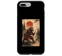 Honey Badger Samurai Warrior Japanese Vintage Graphic Humor Case for iPhone 7 Plus/8 Plus