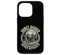 Honey Badger Vintage Drawing Art Wildlife Animal Lover Case for iPhone 13 Pro