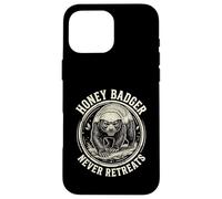 Honey Badger Vintage Drawing Art Wildlife Animal Lover Case for iPhone 16 Pro Max