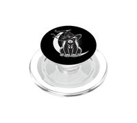 Honey Badger Witch Hat Crescent Moon Protection Symbol PopSockets PopGrip for MagSafe