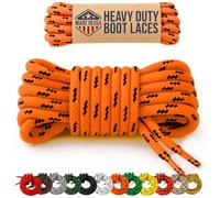 Honey Badger Work Boot Laces Heavy Duty W/Kevlar - USA Made Round Shoelaces for Boots - Orange, 60 in (2p)