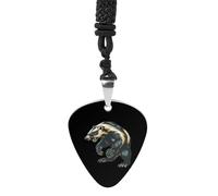 Honey Badger1 Fashion Guitar Picks Necklace Music Jewellery | Personalized Pendant Vintage Charm Necklaces for Men Women