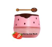 Honey Balm Lip Mask & Lip Sleeping Mask Set - Lip Repair Balm for Moisturising, Nourishing Dry, Peeling, Cracked Lips, Reduce Lip Lines and Plumper (#Strawberry, 5.5g)