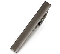 HONEY BEAR 1.97"/2.12"/2.36" Mens Tie clip Bar for Normal Size Tie Business Wedding Gift,5/5.4/6cm (5cm Brushed Gun Black)