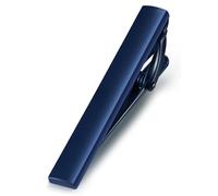 HONEY BEAR 1.97"/2.12"/2.36" Mens Tie clip Bar for Normal Size Tie Business Wedding Gift,5/5.4/6cm (6cm Shinny Blue)