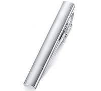 HONEY BEAR 1.97"/2.12"/2.36" Mens Tie clip Bar for Normal Size Tie Business Wedding Gift,5/5.4/6cm (Brushed Silver 6cm)
