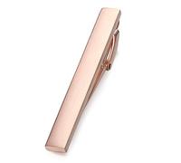 HONEY BEAR 1.97"/2.12"/2.36" Mens Tie clip Bar for Normal Size Tie Business Wedding Gift,5/5.4/6cm (Brushed Rose Gold Horizontal 5.4cm)