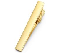 HONEY BEAR 1.97"/2.12"/2.36" Mens Tie clip Bar for Normal Size Tie Business Wedding Gift,5/5.4/6cm (Brushed Gold Horizontal 5cm)