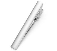 HONEY BEAR 1.97"/2.12"/2.36" Mens Tie clip Bar for Normal Size Tie Business Wedding Gift,5/5.4/6cm (Brushed Silver Horizon 5.4cm)