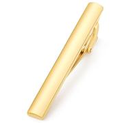 HONEY BEAR 1.97"/2.12"/2.36" Mens Tie clip Bar for Normal Size Tie Business Wedding Gift,5/5.4/6cm (Matte Gold Polished 6cm)