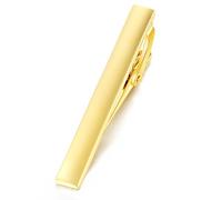 HONEY BEAR 1.97"/2.12"/2.36" Mens Tie clip Bar for Normal Size Tie Business Wedding Gift,5/5.4/6cm (Matte Gold 5.4cm)
