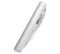 HONEY BEAR 1.97"/2.12"/2.36" Mens Tie clip Bar for Normal Size Tie Business Wedding Gift,5/5.4/6cm (Matte Silver 5cm)
